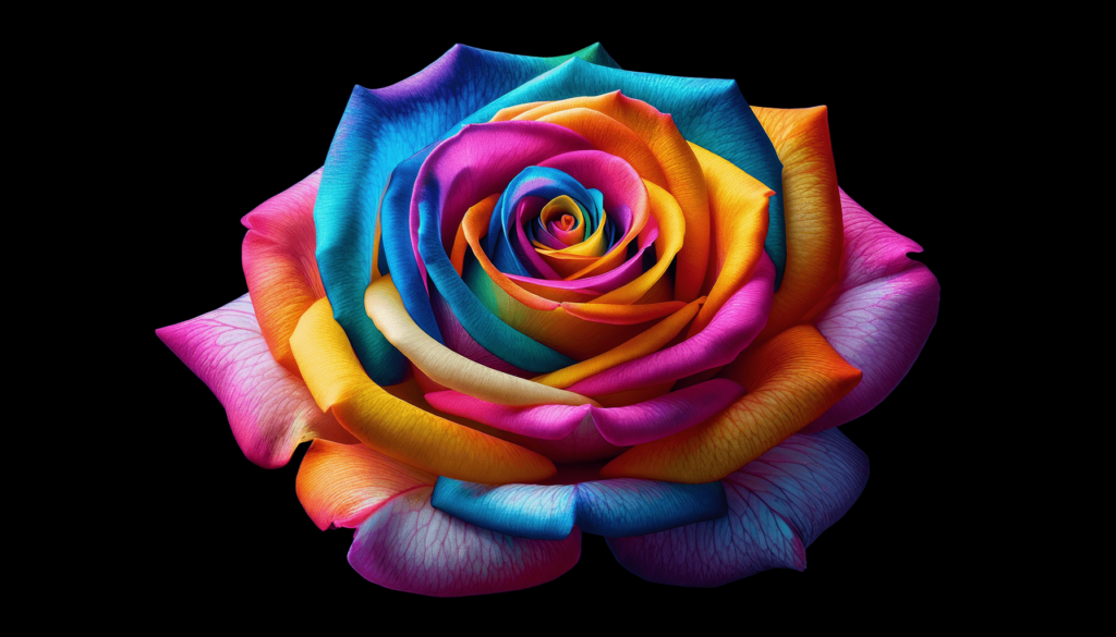 50+ Rare Multi Colorful Rainbow Rose Flower Seeds Beautiful Flower Potted Plant Home Garden