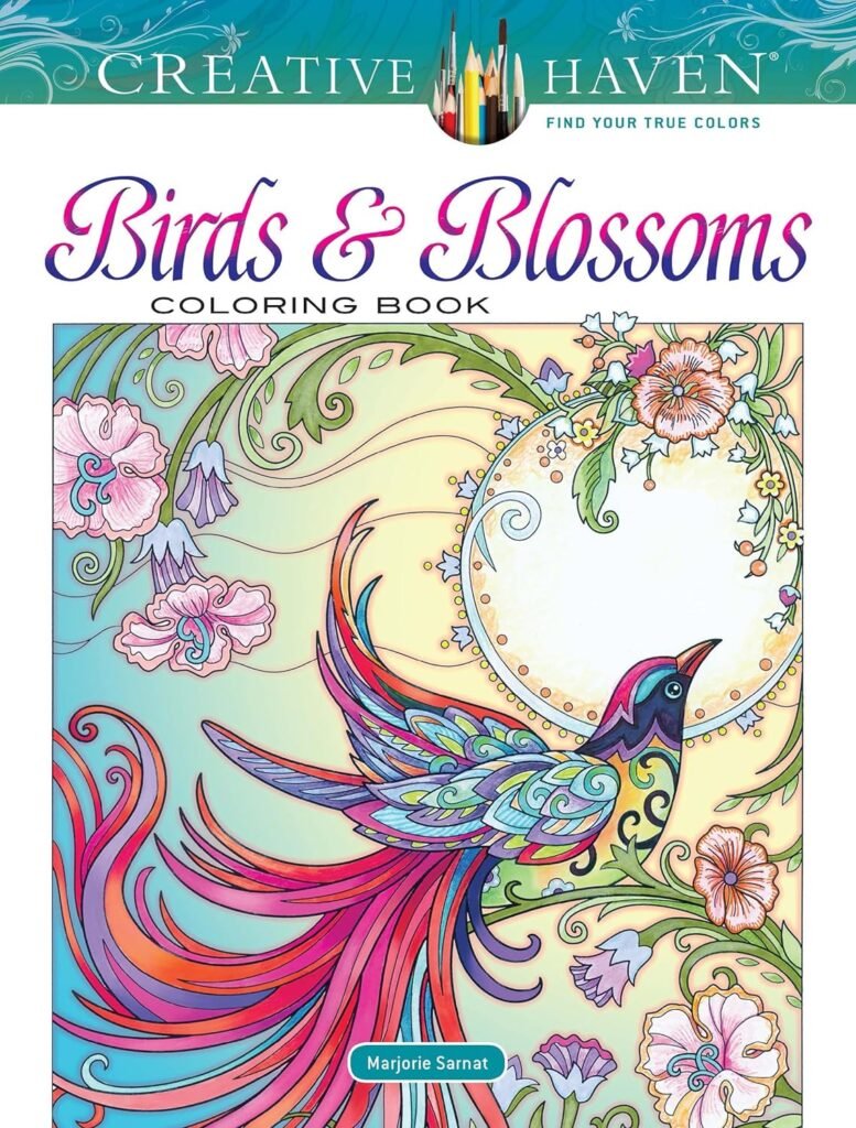 Creative Haven Birds and Blossoms Coloring Book (Adult Coloring Books: Animals)     Paperback – March 20, 2019