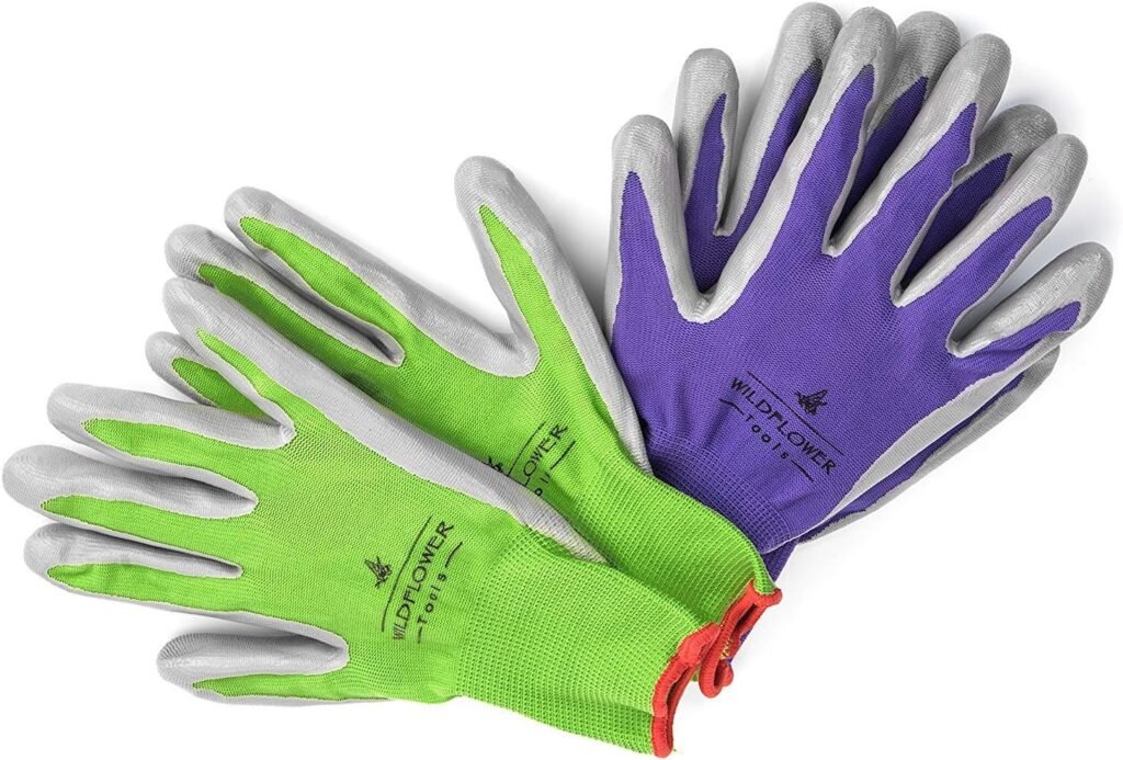 Gardening Gloves for Women and Men - Nitrile Coating for Protection