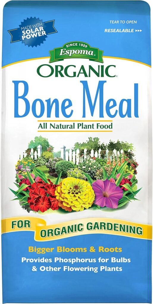 Espoma Organic Bone Meal Fertilizer 4-12-0. All-Natural Plant Food Source of Nitrogen and Phosphorus For Organic Gardening. For Bulbs  Other Flowering Plants. 4 lb. bag. Pack of 2.